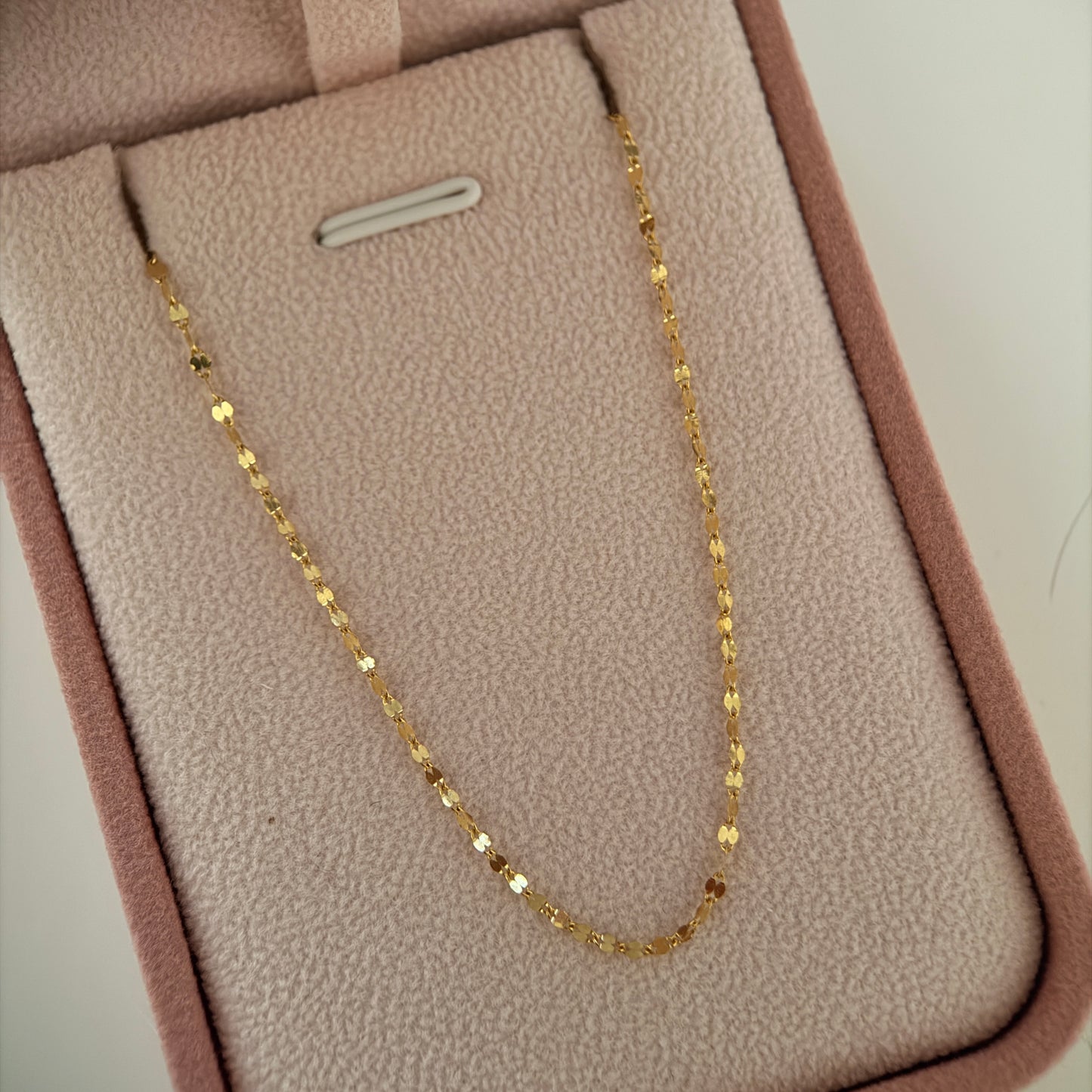CADENA CRISPETA 0.8MM ORO AMARILLO ITALY 18K 50CM - 0,93GR