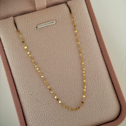 CADENA CRISPETA 0.8MM ORO AMARILLO ITALY 18K 50CM - 0,93GR