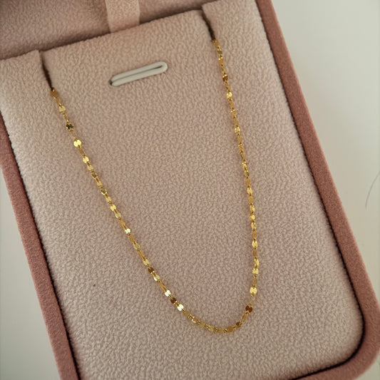 CADENA CRISPETA 0.8MM ORO AMARILLO ITALY 18K 50CM - 0,9GR