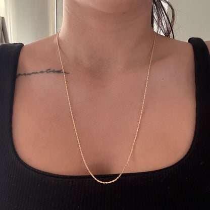 MINI TURBILLON LOOP CHAIN 1.25MM YELLOW GOLD ITALY 18K 60CM - 1.05GR