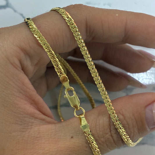 SNAKE CHAIN 2.7MM ITALIAN YELLOW GOLD 18K - 45CM 5.25GR