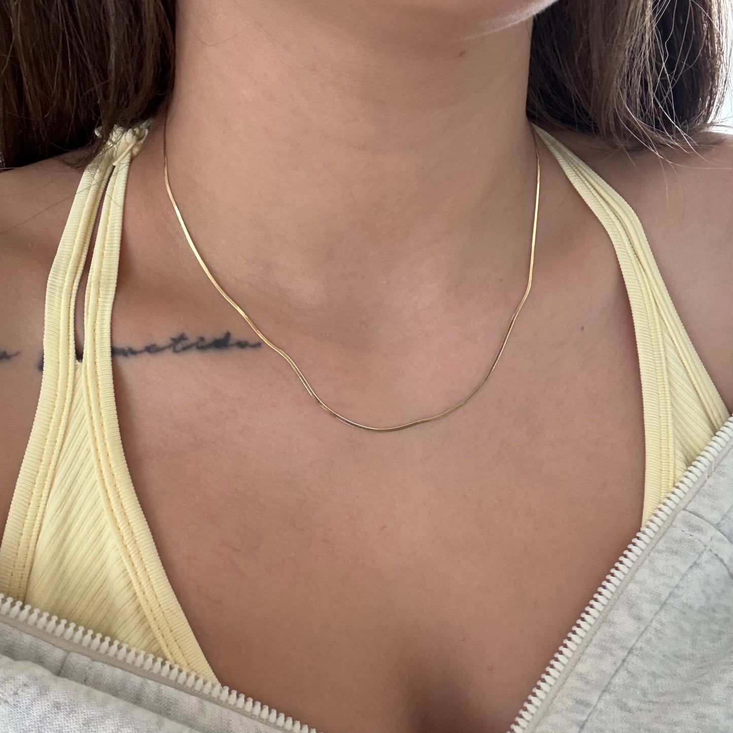 MINI EGYPTIAN CHAIN ​​1MM YELLOW GOLD ITALY 18K 45CM - 1.18GR