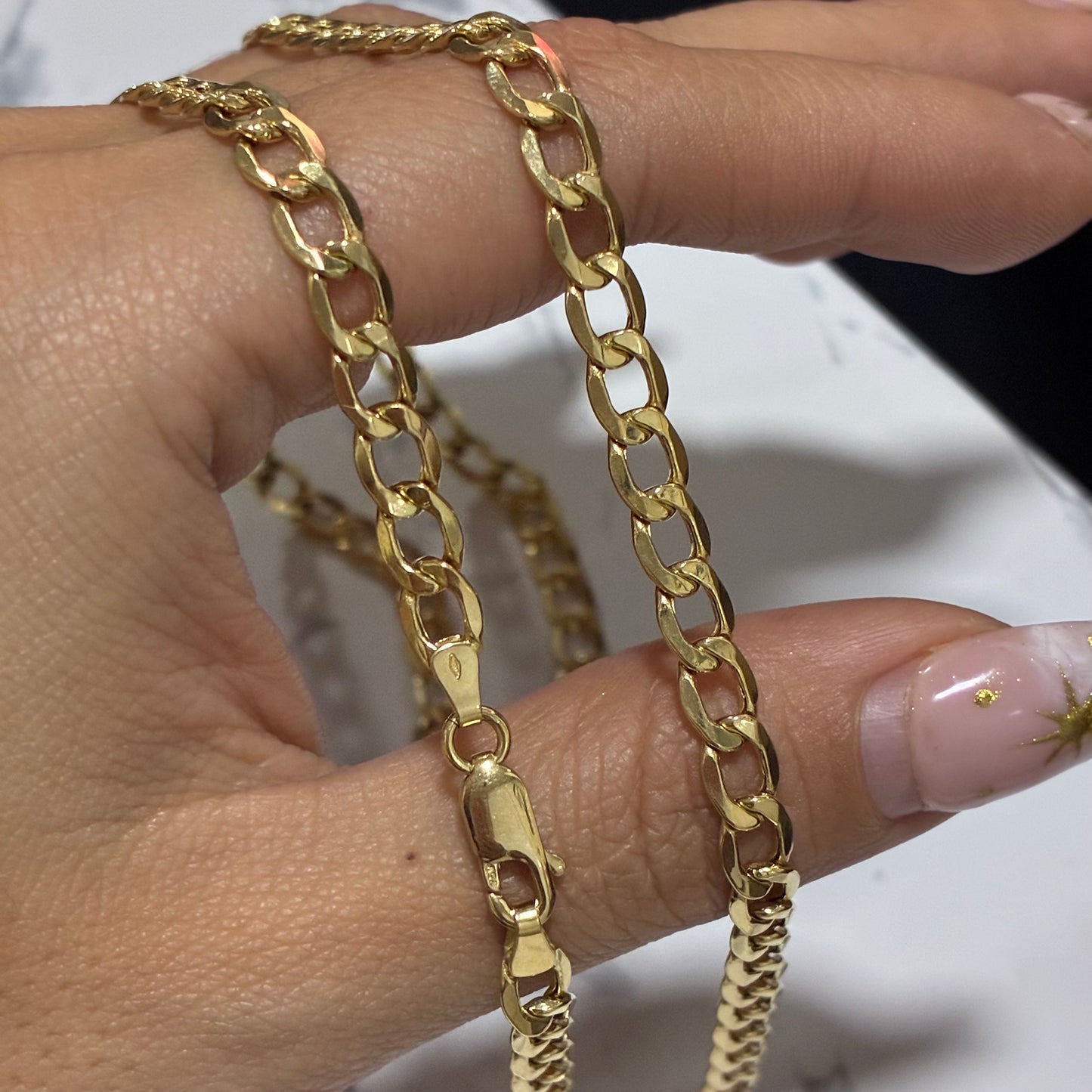 CUBAN CHAIN ​​5.4MM 18K ITALIAN YELLOW GOLD - 60CM 11.95GR
