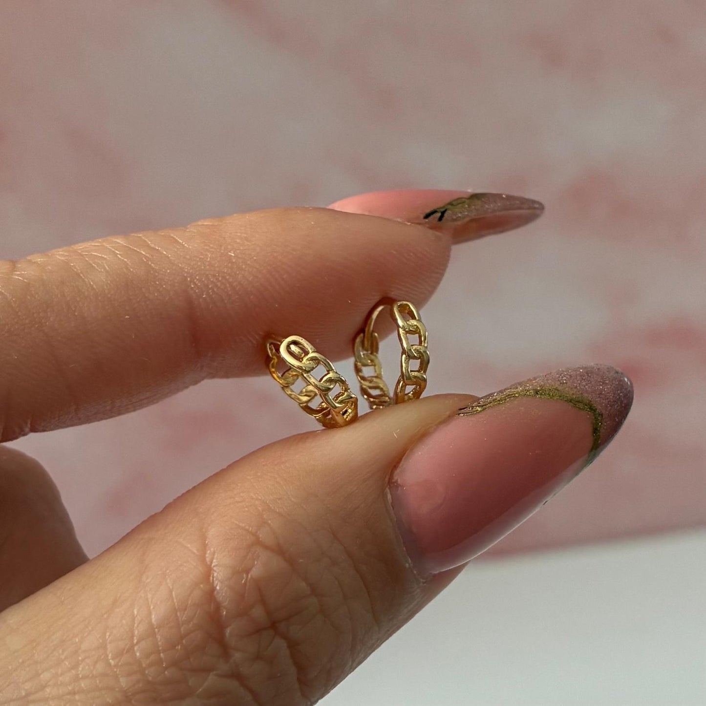 Cuban Click Earrings 0.8cm Yellow Gold 18K - 1.0g