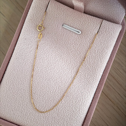 CHAIN MINI FRANCO 0.5MM YELLOW GOLD ITALY 18K 45CM - 0.53GR