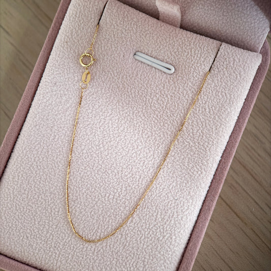 CHAIN MINI FRANCO 0.5MM YELLOW GOLD ITALY 18K 45CM - 0.53GR