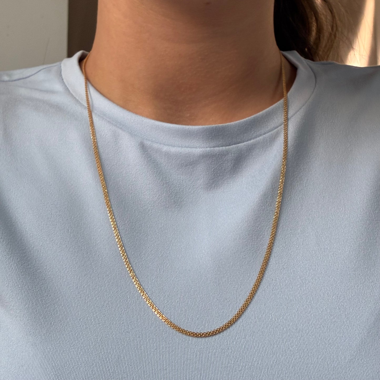 CADENA CHINA DIAMANTADA UN CARRIL 2.0MM ORO AMARILLO ITALY 18K 60CM - 3,23GR