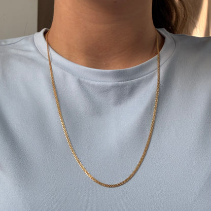 CADENA CHINA DIAMANTADA UN CARRIL 2.0MM ORO AMARILLO ITALY 18K 60CM - 3,23GR
