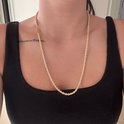 TURBILLON LOOP CHAIN 3.5MM YELLOW GOLD ITALY 18K 60CM - 10.92GR