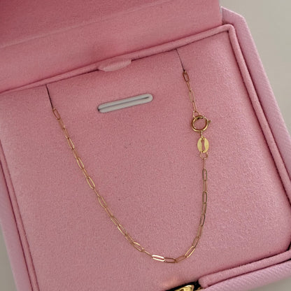 MINI CLIP CHAIN ​​1MM YELLOW GOLD ITALY 18K 45CM - 0.75GR