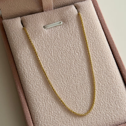 CADENA MINI COREANA 1.3MM ORO AMARILLO ITALY 18K 50CM - 2,11GR