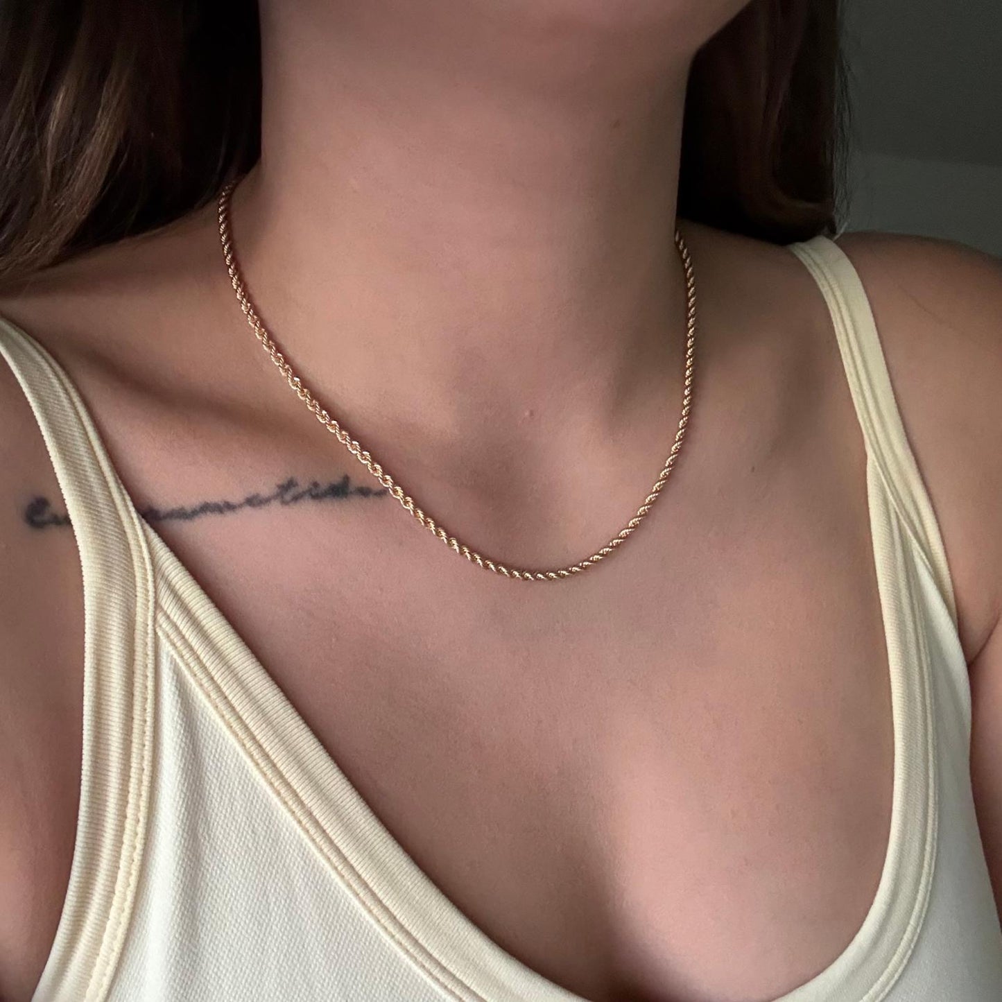 CADENA LAZO 2.5MM ORO AMARILLO ITALY 18K 45CM - 5,13GR