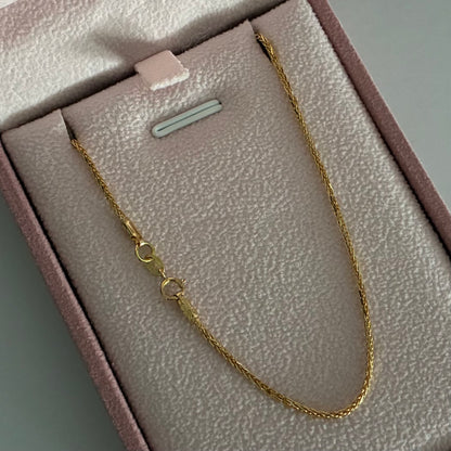 CADENA MINI FRANCO DIAMANTADA 1.5MM ORO AMARILLO ITALY 18K 50CM - 4,39GR