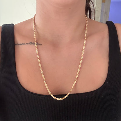 TURBILLON LOOP CHAIN 3MM ITALY 18K YELLOW GOLD 60CM - 8.51GR