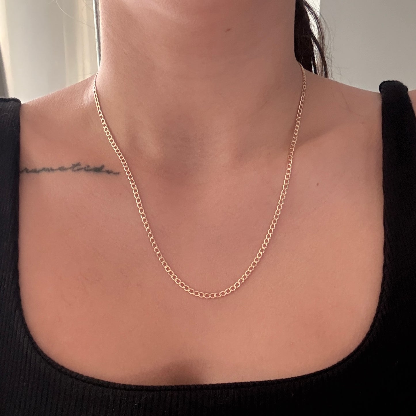 CUBAN CHAIN 2.5MM YELLOW GOLD ITALY 18K 50CM - 2.82GR
