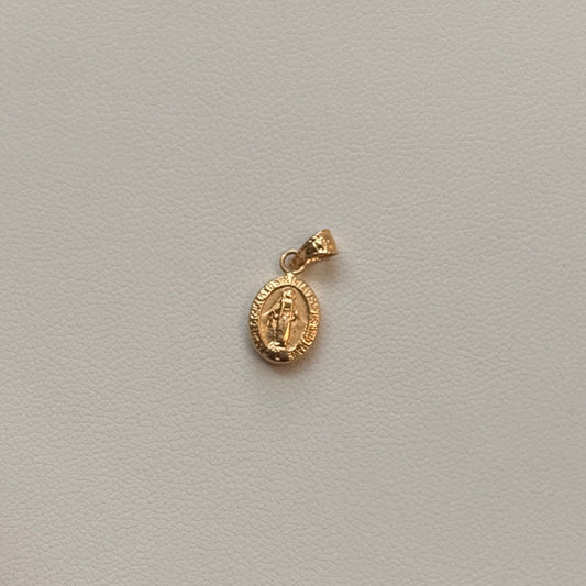 VIRGIN OF THE MIRACULOUS PENDANT 1.5CM 18K YELLOW GOLD - 0.42GR