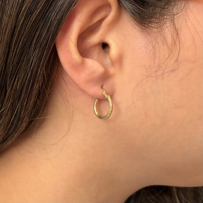 CANDONGAS RAYADAS 1.2CM ORO AMARILLO 18K - 1,07GR