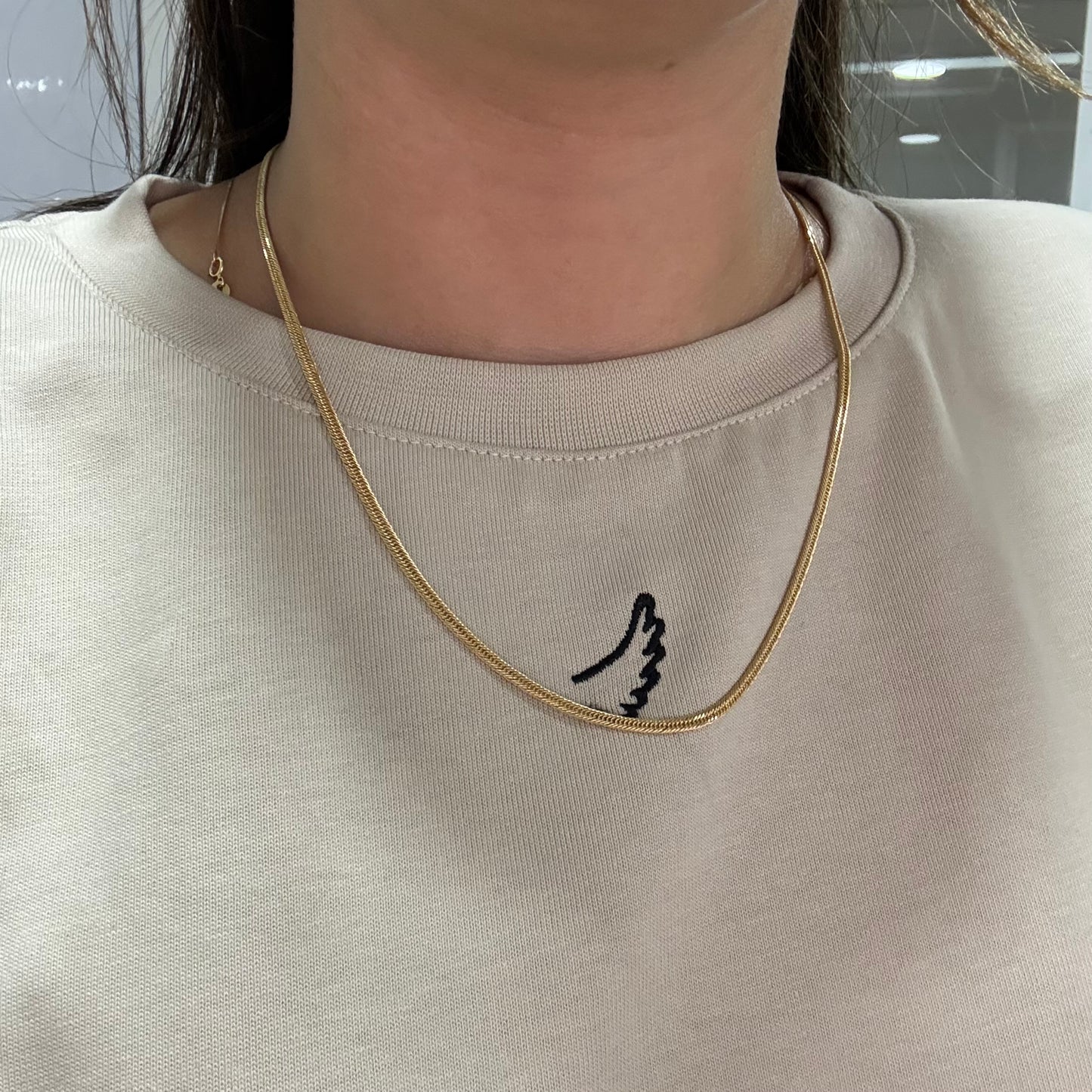 DOUBLE CUBAN WHEAT CHAIN ​​2.6MM ITALIAN YELLOW GOLD 18K - 50CM 4.35GR