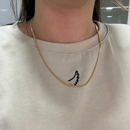 DOUBLE CUBAN WHEAT CHAIN ​​2.6MM ITALIAN YELLOW GOLD 18K - 50CM 4.35GR