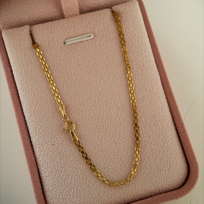 CADENA CHINA UN CARRIL MACIZA 2.3MM ORO AMARILLO ITALY 18K 60CM - 6,21GR