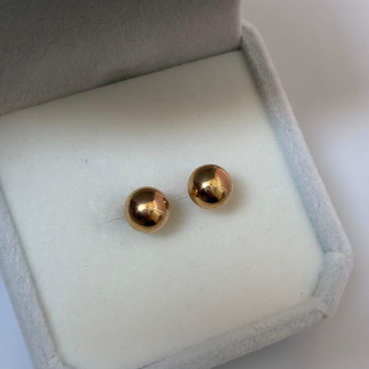 SMOOTH BALL POLES 7MM 18K COLOR YELLOW GOLD - 0.75GR