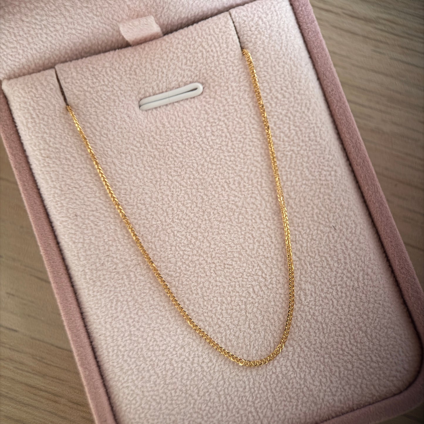 1.2MM MINI FRANCO CHAIN YELLOW GOLD ITALY 18K 45CM - 1.69GR