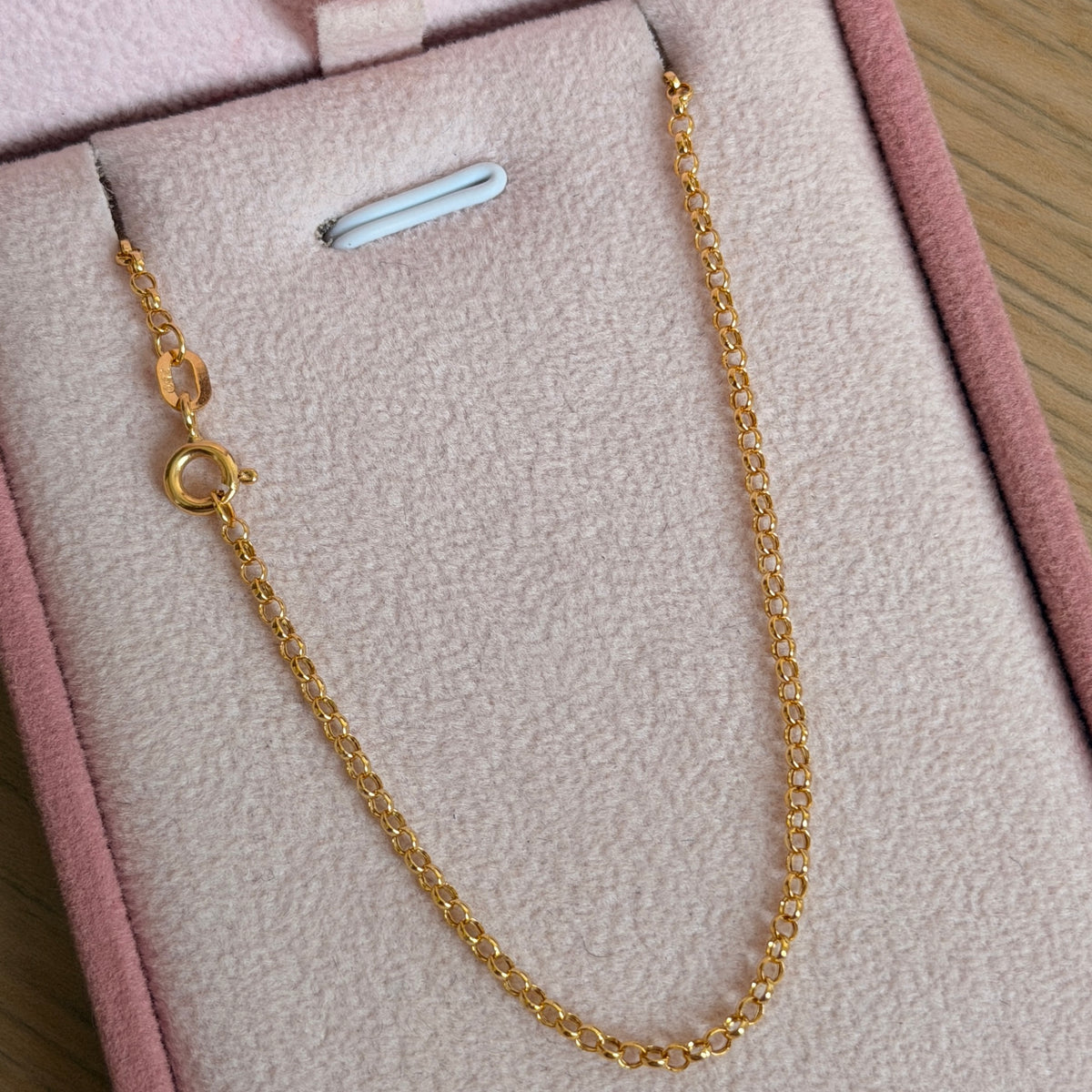 CADENA MINI ROLON 1.8MM ORO AMARILLO ITALY 18K 45CM - 1,28GR