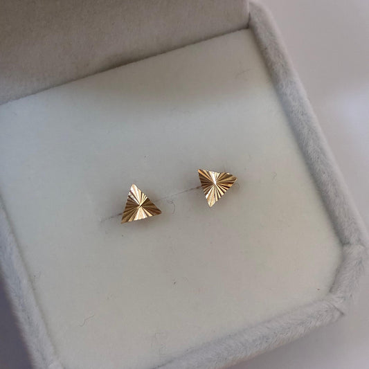 DIAMOND TRIANGLE POLES 18K COLOR YELLOW GOLD - 0.57GR