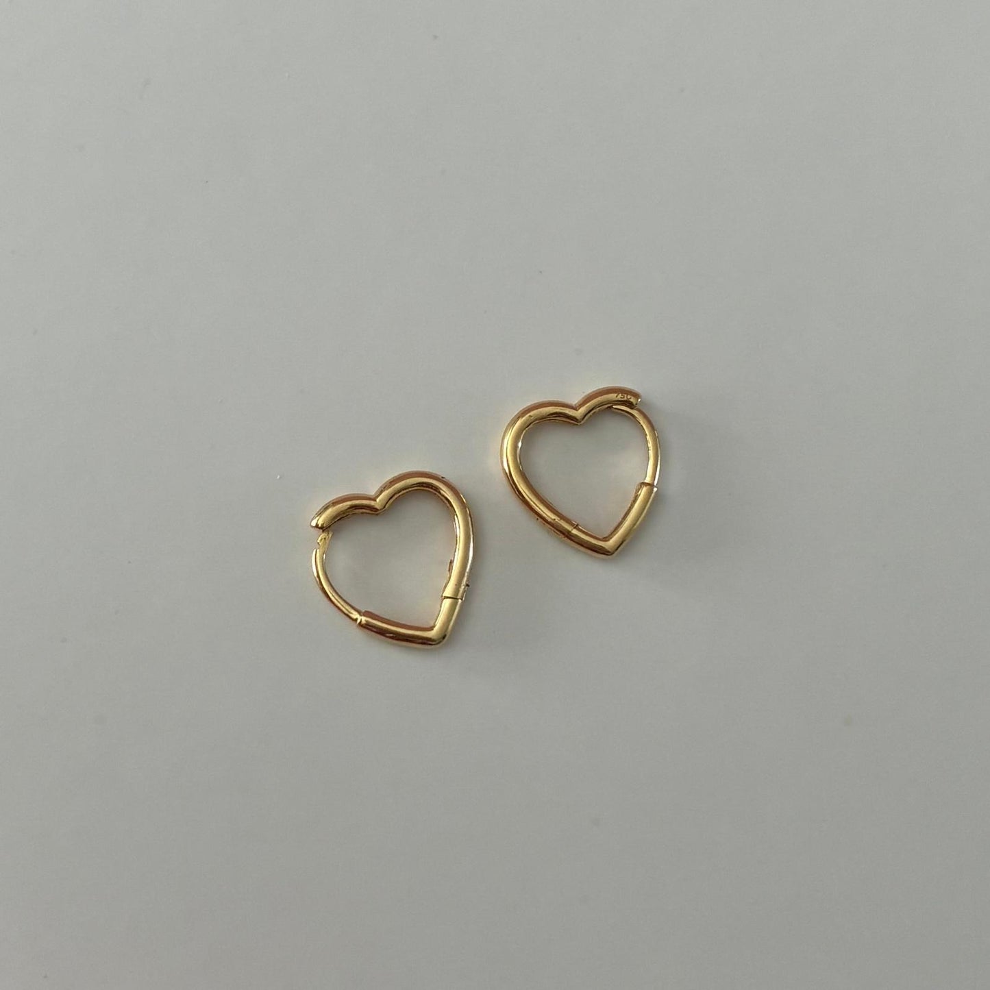 SMOOTH HEART CLICK CANDONGAS 0.9CM ITALY 18K YELLOW GOLD - 1.97GR