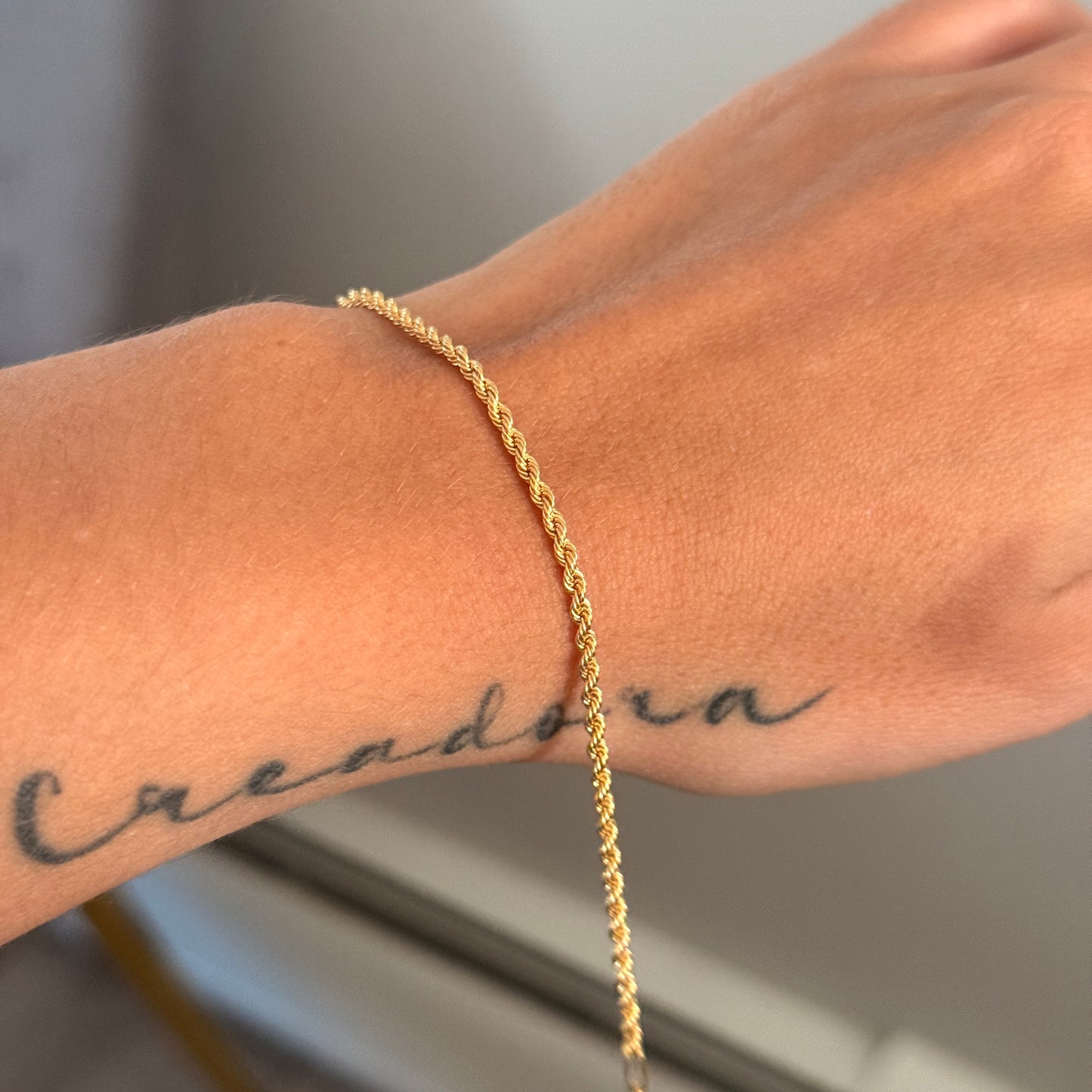 PULSERA LAZO TURBILLON 2MM ORO AMARILLO ITALY 18K 18CM - 1,77GR