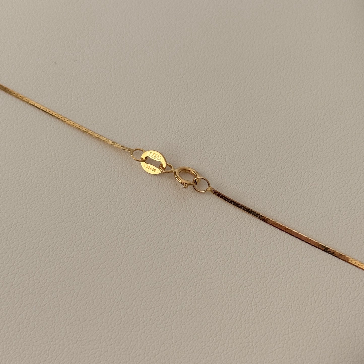 MINI EGYPTIAN CHAIN YELLOW GOLD ITALY 18K 45CM - 1.13GR