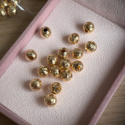 8MM DIAMOND BALL 18K YELLOW GOLD - 0.27GR