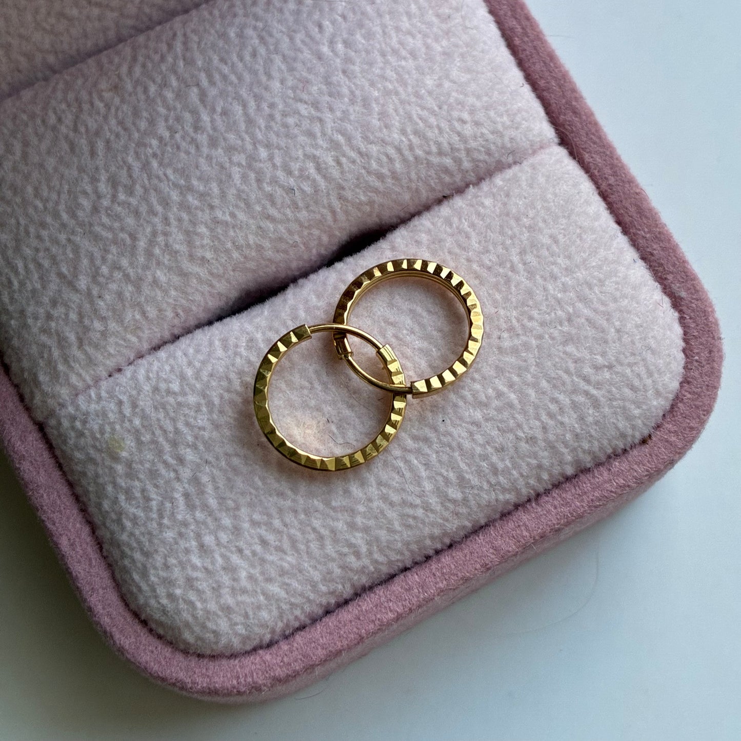 DIAMOND MISSABLE CANDONGAS 0.9CM 18K YELLOW GOLD - 0.48GR