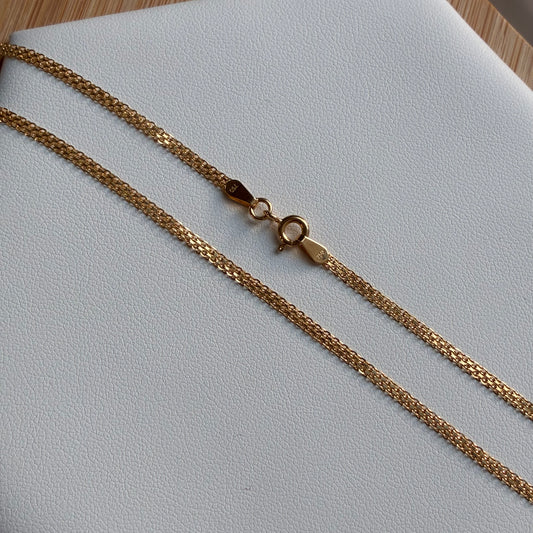CADENA CHINA DIAMANTADA UN CARRIL 2.0MM ORO AMARILLO ITALY 18K 60CM - 3,23GR