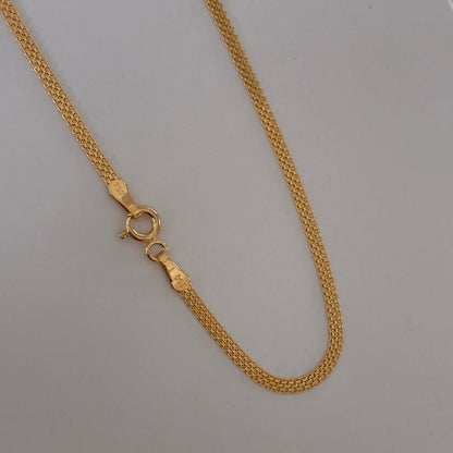 CHINESE DIAMOND CHAIN ​​2MM YELLOW GOLD ITALY 18K 60CM - 3.6GR