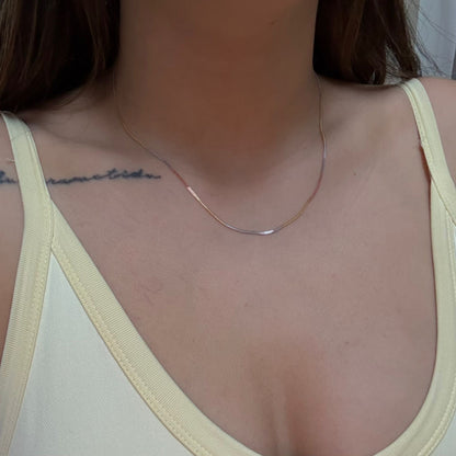 MINI SEDUSA CHAIN ​​1.5MM THREE GOLD 18K ITALY 45CM - 1.51GR