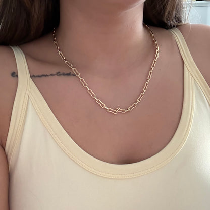DIAMOND SEA WAVES CHAIN ​​5MM YELLOW GOLD ITALY ESP 18K 50CM - 6.12GR