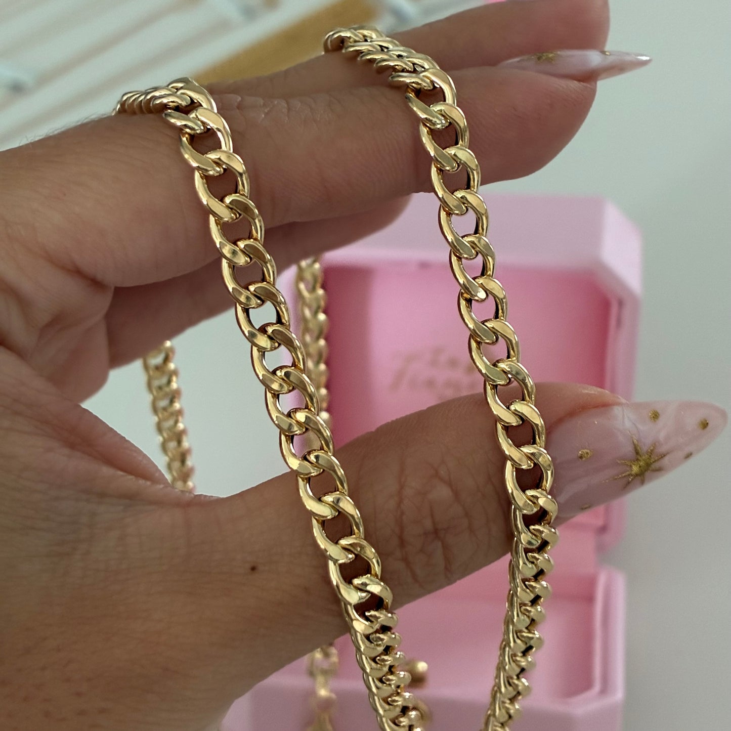 ROUND CUBAN CHAIN ​​5.5MM YELLOW GOLD ITALY 18K 60CM - 9.25GR