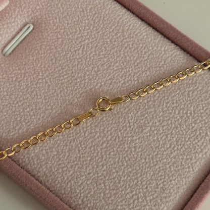 CUBAN CHAIN 2.5MM YELLOW GOLD ITALY 18K 50CM - 2.82GR
