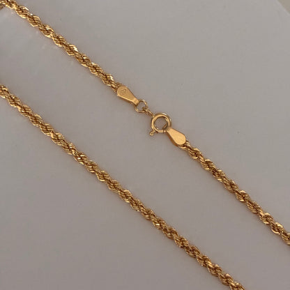 2.5MM YELLOW GOLD ITALY 18K BOW CHAIN ​​45CM - 3.36GR