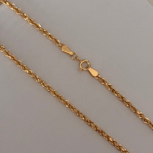 2.5MM YELLOW GOLD ITALY 18K BOW CHAIN ​​45CM - 3.36GR