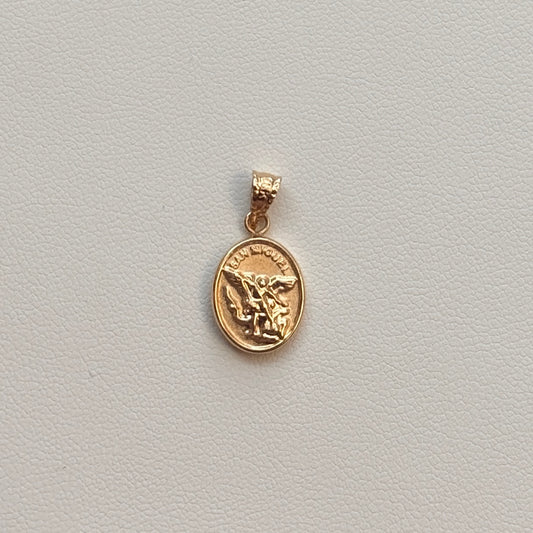 SAINT MICHAEL THE ARCHANGEL PENDANT 1.8CM 18K YELLOW GOLD - 0.65GR