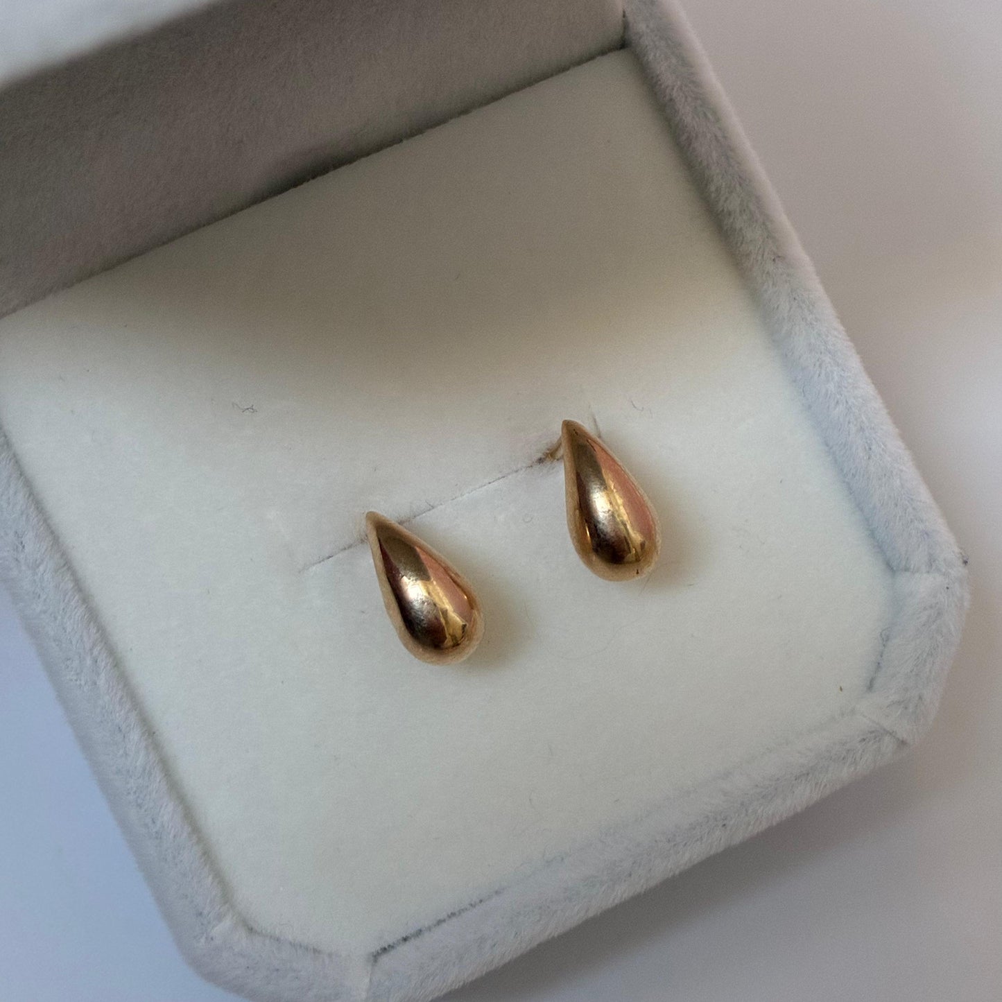 SMOOTH DROP STUDS 5MM YELLOW GOLD COL 18K - 0.96GR