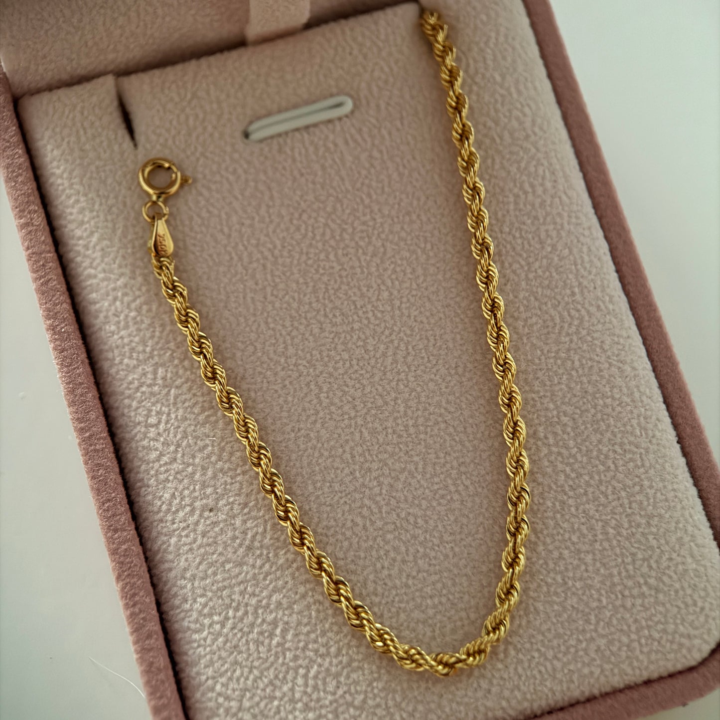 PULSERA LAZO 2.5MM ORO AMARILLO ITALY 18K 19CM - 1,9GR