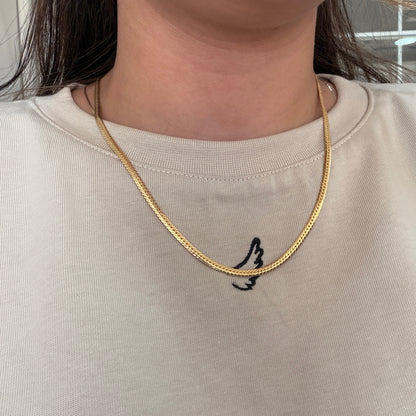 SNAKE CHAIN 3.2MM YELLOW GOLD ITALY 18K - 50CM 6.12GR