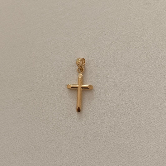 DIJE CRUZ LISA 2.2CM ORO AMARILLO 18K - 0,37GR