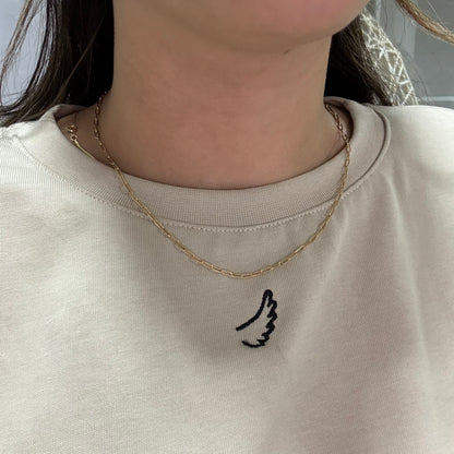 CAJON CHAIN 2.3MM 18K ITALIAN YELLOW GOLD - 45CM 1.56GR