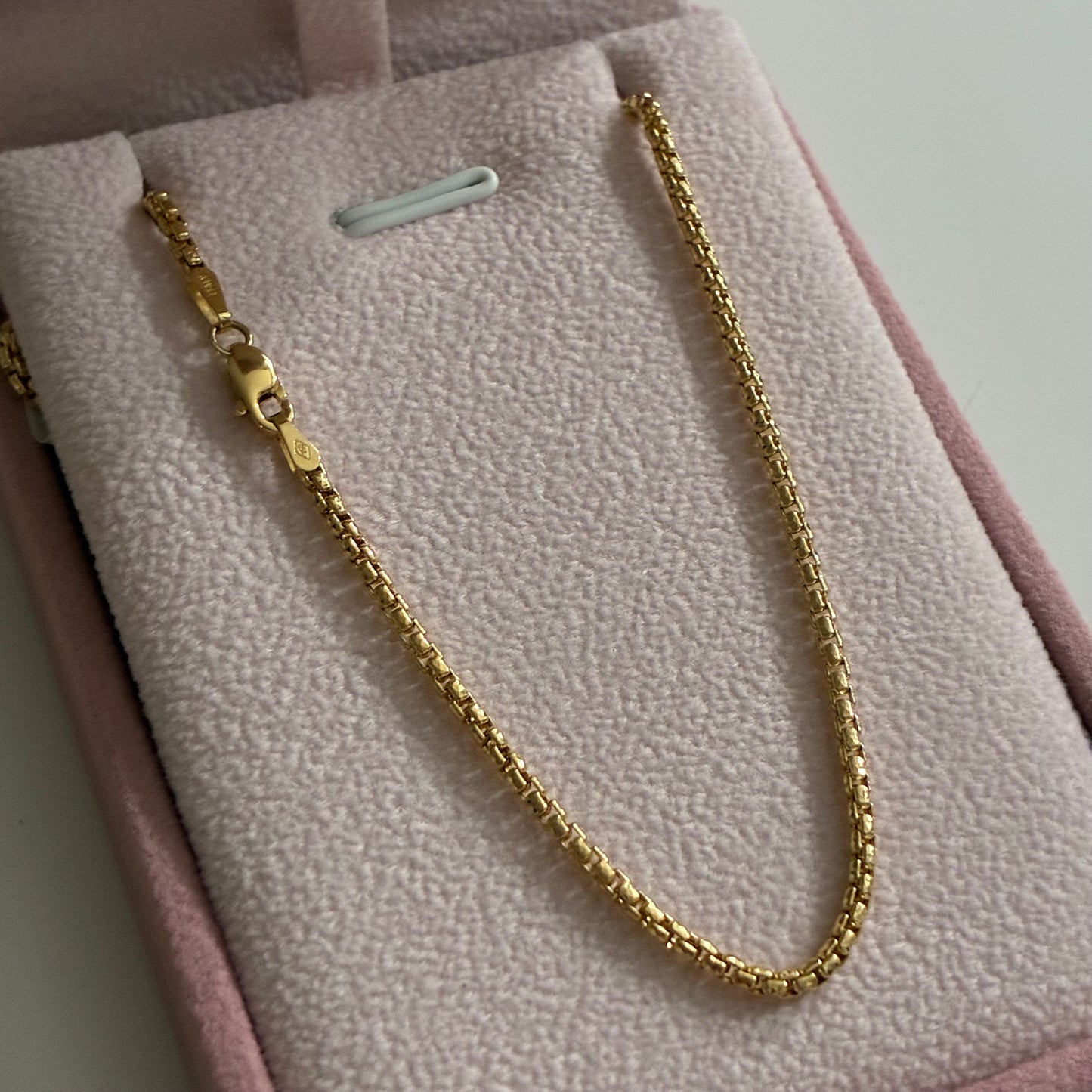 CADENA BOX - COLA DE RATON 1.8MM ORO AMARILLO ITALY 18K 60CM - 7,28GR