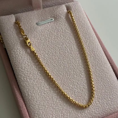 CADENA BOX - COLA DE RATON 1.8MM ORO AMARILLO ITALY 18K 60CM - 7,28GR