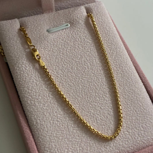BOX CHAIN - SNAKE CHAIN 1.8MM YELLOW GOLD ITALY 18K 60CM - 7.28GR